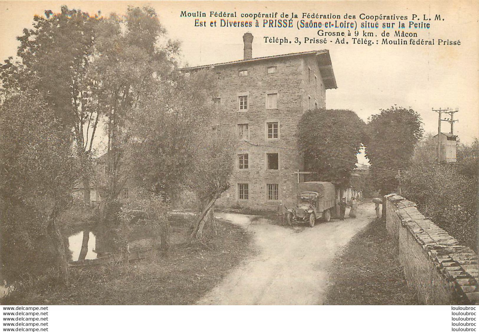 PRISSE MOULIN FEDERAL COOPERATIF  DE LA FEDERATION DES COOPERATIVES P.L.M. - Autres & Non Classés