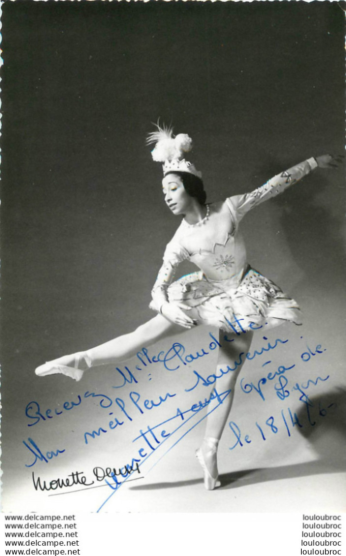 MONETTE DENSY DANSEUSE 1960 PHOTO  AVEC DEDICACE ET AUTOGRAPHE FORMAT 15 X 10 CM - Signed Photographs