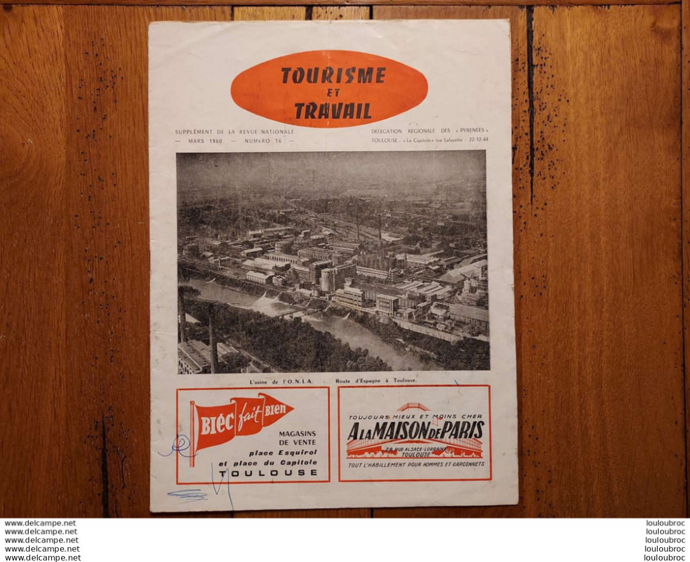 TOURISME ET TRAVAIL  MARS 1960 REVUE DE 12 PAGES - Toerisme En Regio's