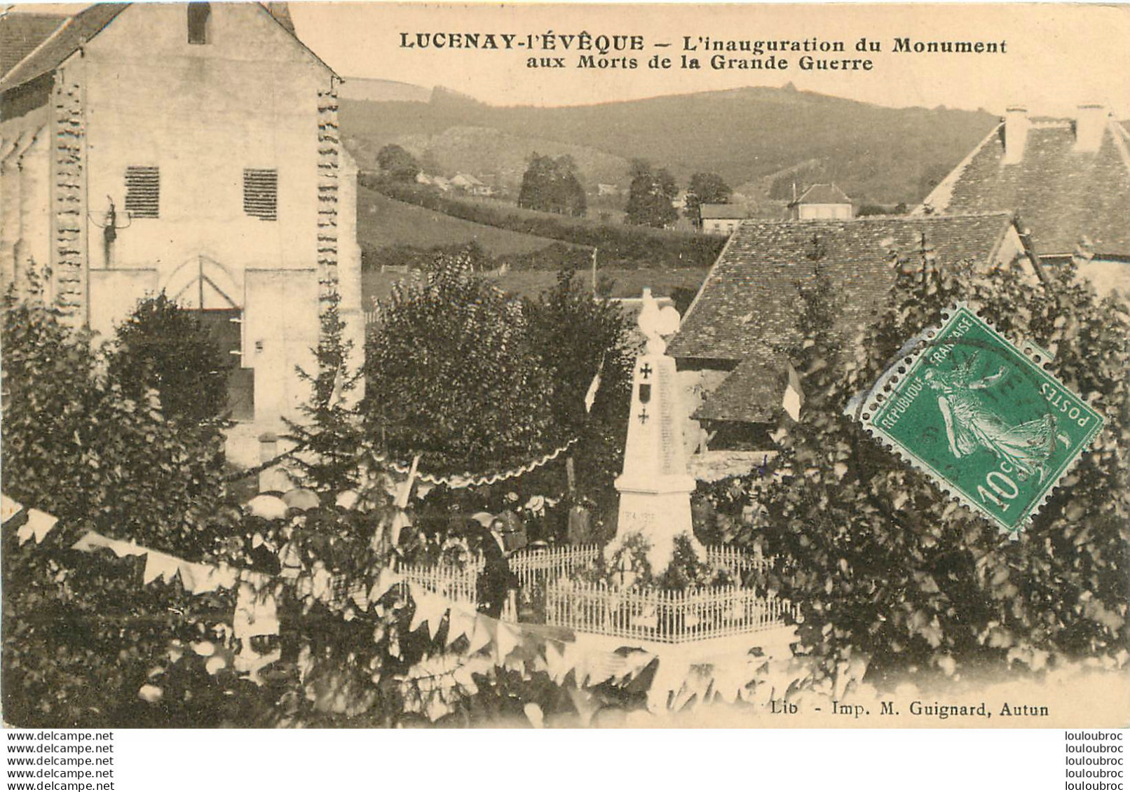 LUCENAY L'EVEQUE INAUGURATION DU MONUMENT AUX MORTS DE LA GRANDE GUERRE - Autres & Non Classés