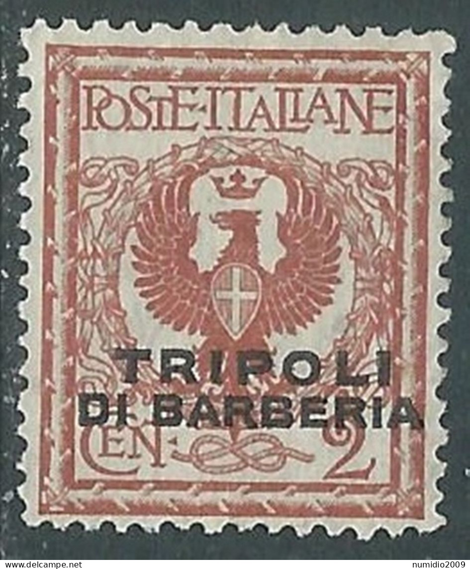 1915 LEVANTE TRIPOLI DI BARBERIA AQUILA 2 CENT SENZA GOMMA - RF12-9 - Bureaux D'Europe & D'Asie