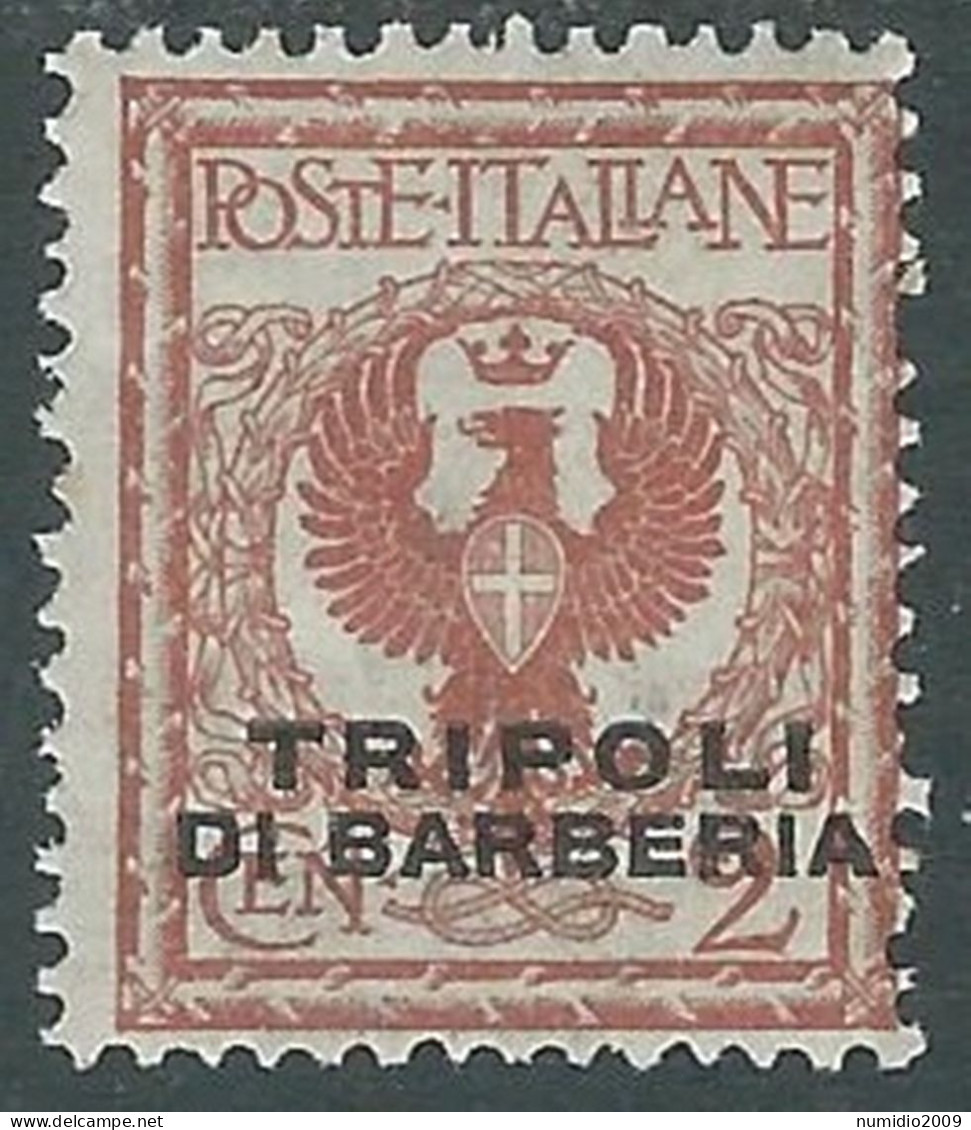 1915 LEVANTE TRIPOLI DI BARBERIA AQUILA 2 CENT MH * - RF12-8 - Bureaux D'Europe & D'Asie