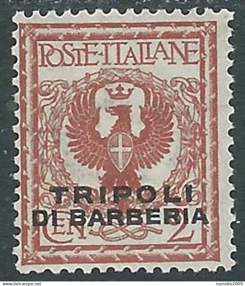1915 LEVANTE TRIPOLI DI BARBERIA AQUILA 2 CENT MH * - RF11-4 - Bureaux D'Europe & D'Asie