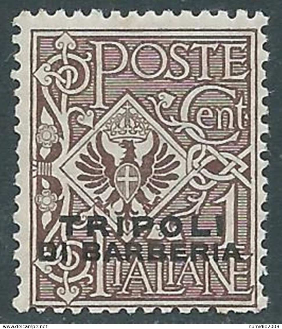 1915 LEVANTE TRIPOLI DI BARBERIA AQUILA 1 CENT MNH ** - RF11-4 - Bureaux D'Europe & D'Asie