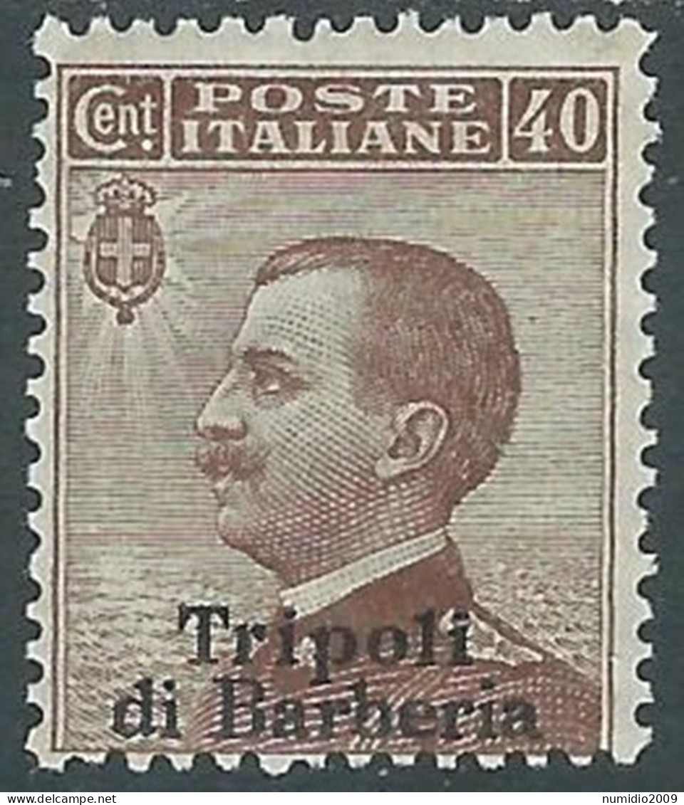 1909 LEVANTE TRIPOLI DI BARBERIA EFFIGIE 40 CENT MH * - RF12-6 - European And Asian Offices