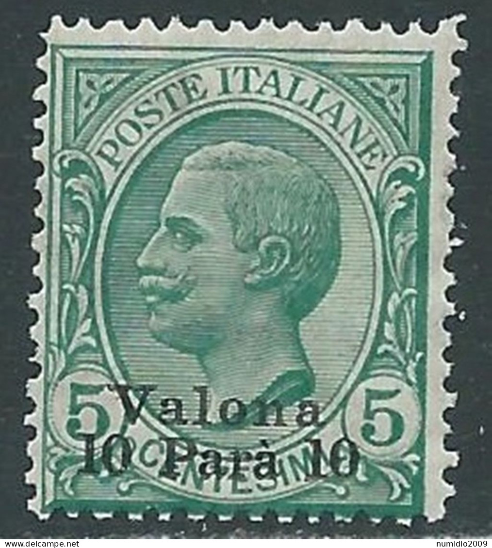 1909-11 LEVANTE VALONA 10 PA SU 5 CENT MNH ** - RF11-3 - Europese En Aziatische Kantoren