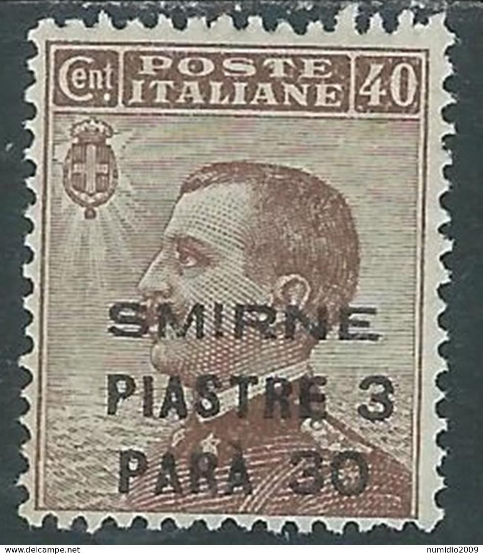 1922 LEVANTE SMIRNE 3,30 PI SU 40 CENT MH * - RF11-3 - European And Asian Offices
