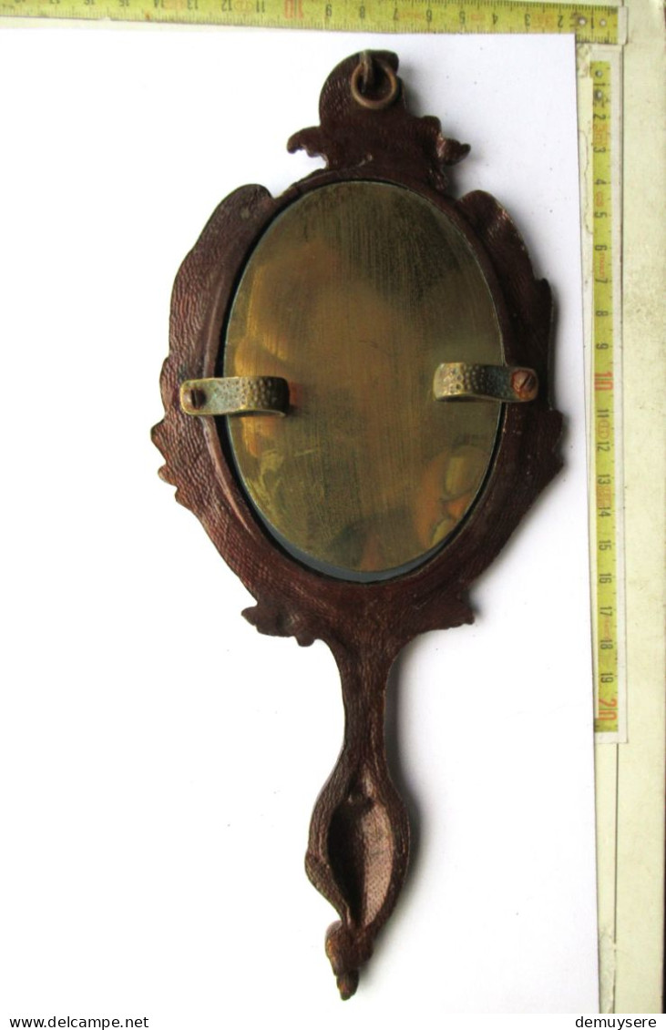Lade 24 - Miroir à Main En Bronze Ou En Cuivre - Bronzen Of Koperen Handspiegel - 419 Gram - Mirrors