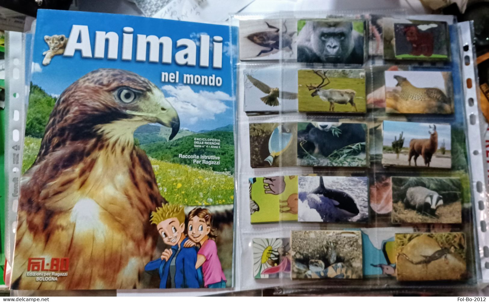 Animali Nel Mondo.copertina Aquila.album+set Completo Figurine FOL.BO. 2005 - Altri & Non Classificati