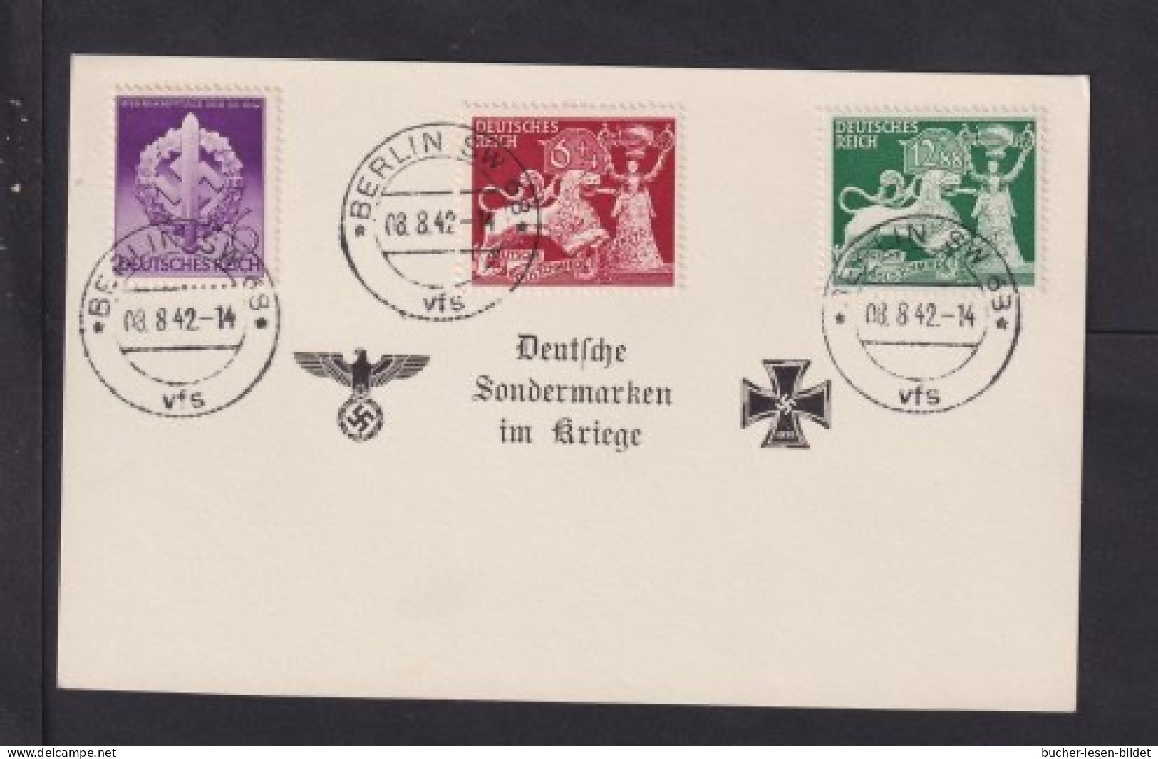 8.8.42 - 3 Werte (816/8) Auf Karte Mit Sonderstempel Berlin - ERSTTAG - Lettres & Documents