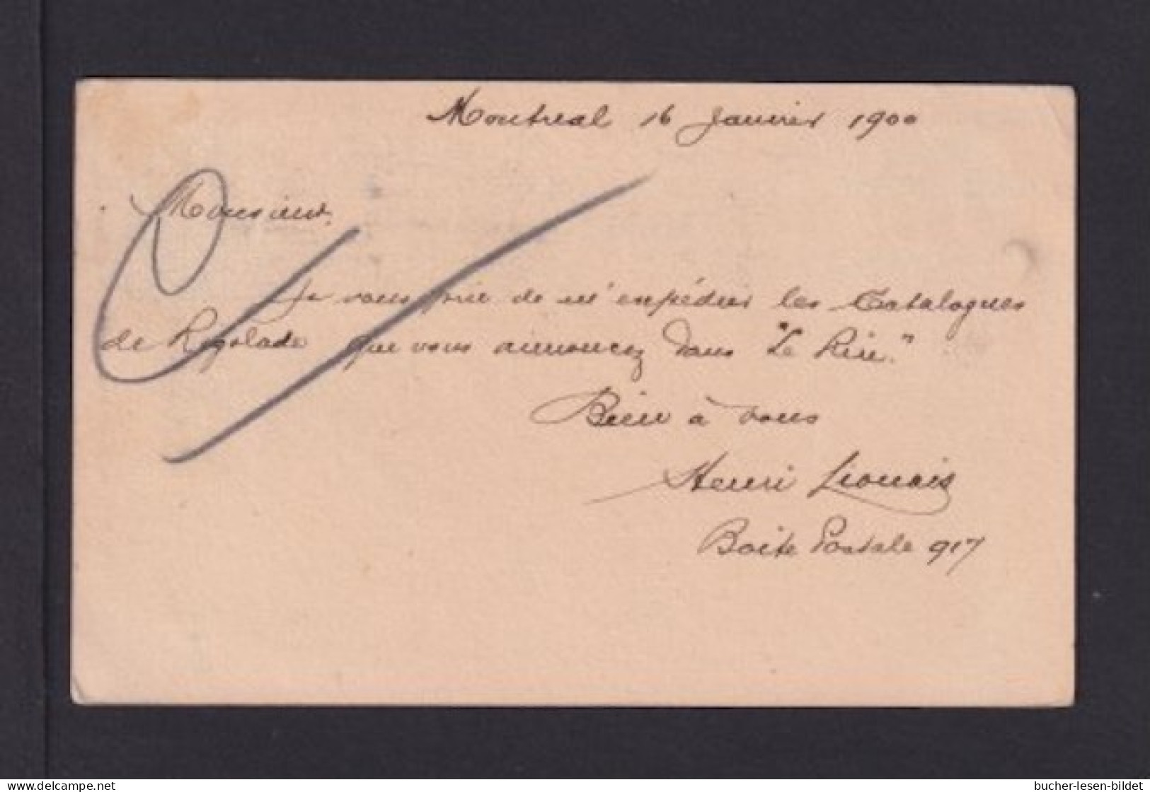 1900 - 2 C. Ganzsache (P 22) Ab Montreal Nach Paris - Covers & Documents