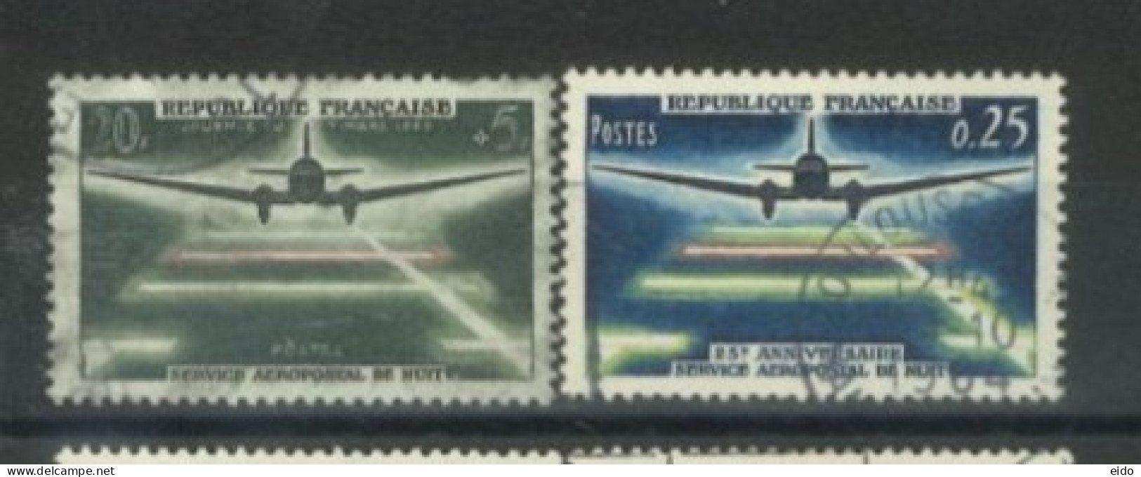 FRANCE - 1959. 64, POST DAY STAMPS SET OF 2, USED - Used Stamps