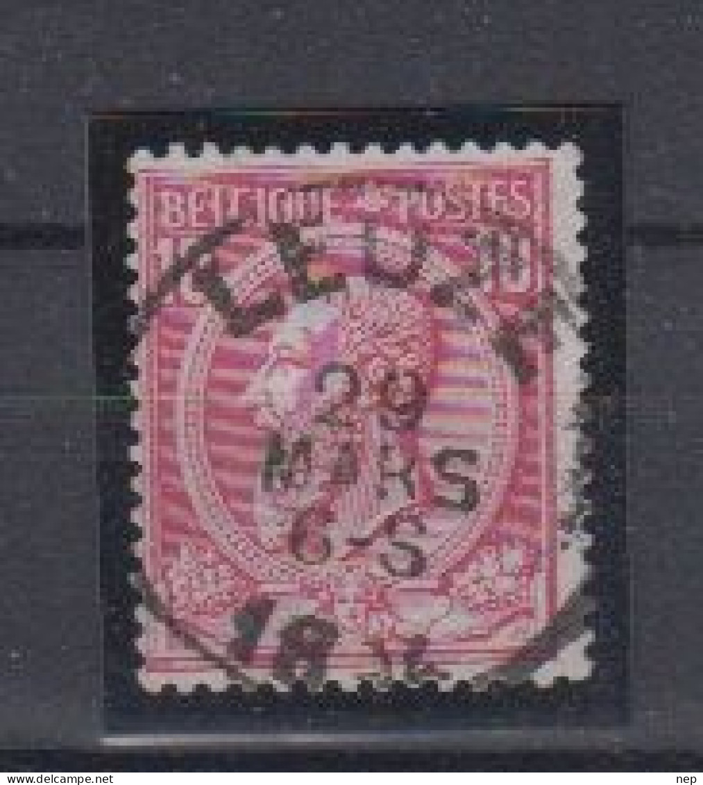 BELGIË - OBP - 1884/91 - Nr 46 T0 (LEUZE) - Coba + 2.00 € - 1884-1891 Léopold II