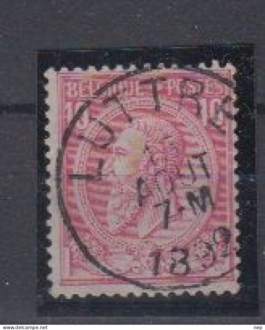 BELGIË - OBP - 1884/91 - Nr 46 T0 (LUTTRE) - Coba + 4.00 € - 1884-1891 Leopold II