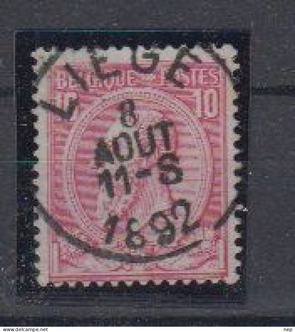 BELGIË - OBP - 1884/91 - Nr 46 T0 (LIEGE) - Coba + 1.00 € - 1884-1891 Léopold II