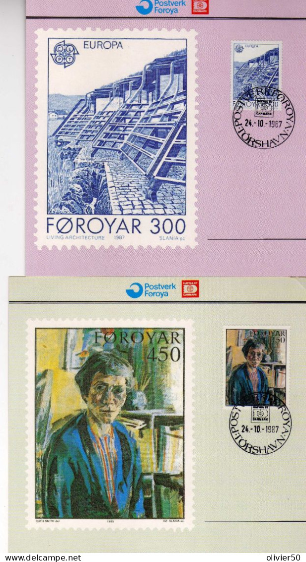 Iles Feroe - 1987 - Tableau - Portrait - Europa - Cartes Maximum - - Färöer Inseln