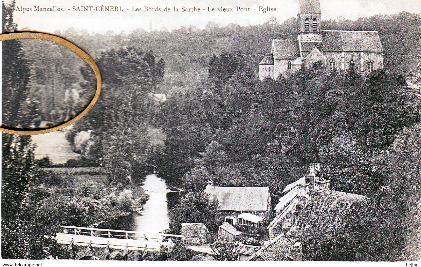 61 Orne ST CENERI  Les Bords De La Sarthe Le Vieux Pont Et église - Other & Unclassified
