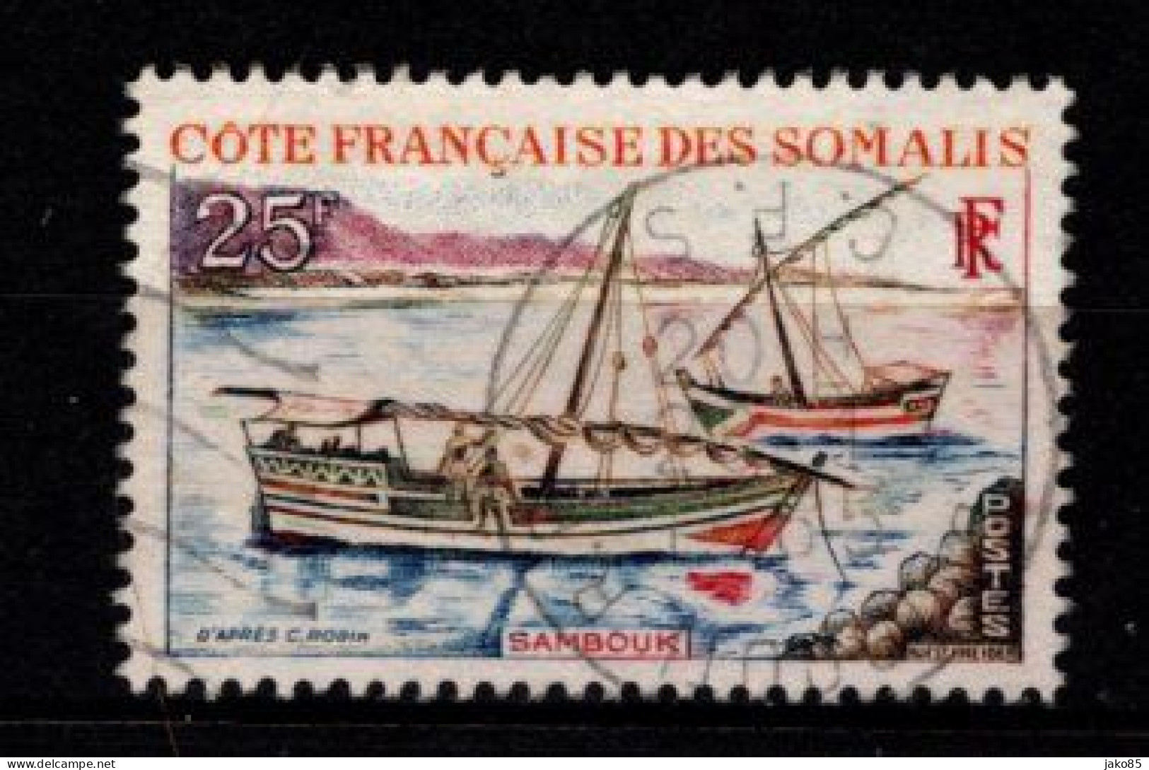 - COTE DES SOMALIES - 1964 - YT N°321 - Oblitéré - Voilier - Used Stamps