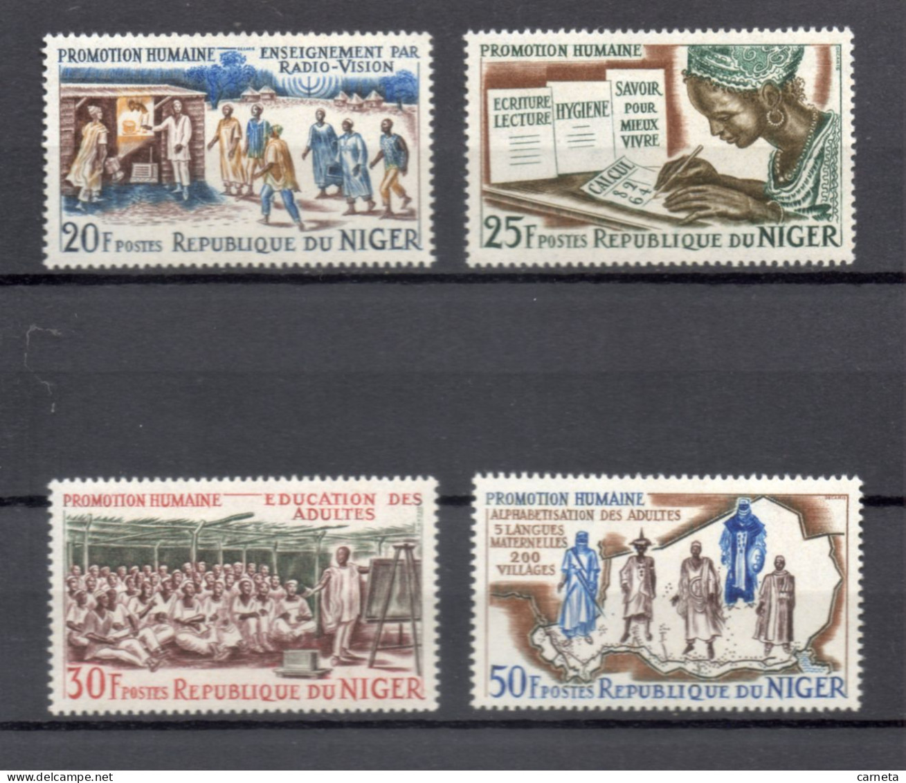 NIGER N° 158 à 161   NEUFS SANS CHARNIERE  COTE 3.60€     PROMOTION HUMAINE - Niger (1960-...)