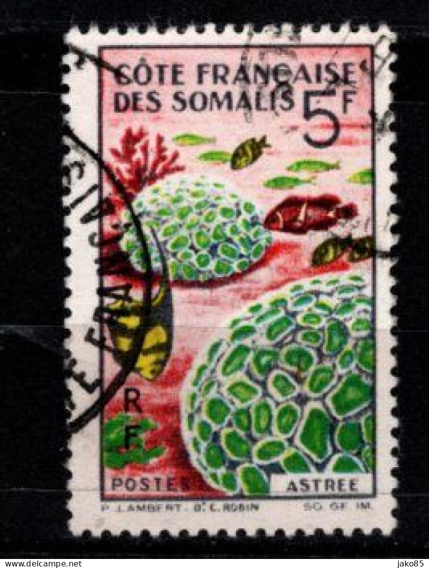 - COTE DES SOMALIES - 1963 - YT N°314 - Oblitéré - Faune Coralienne - Used Stamps