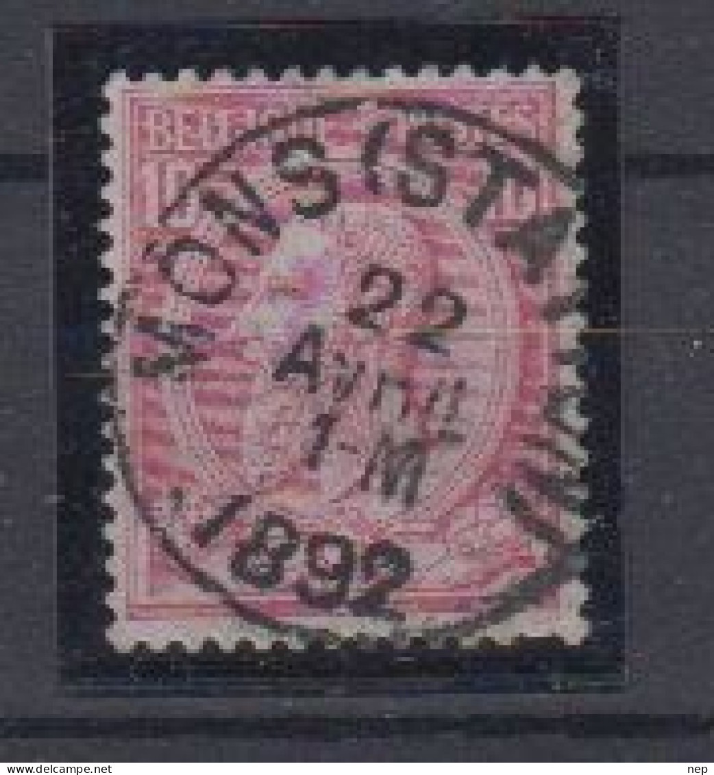 BELGIË - OBP - 1884/91 - Nr 46 T0 (MONS (STATION)) - Coba + 1.00 € - 1884-1891 Leopold II