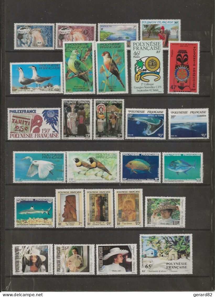 POLYNESIE    LOT DE 27 TIMBRES   N**  BONNE COTE - Collections, Lots & Series