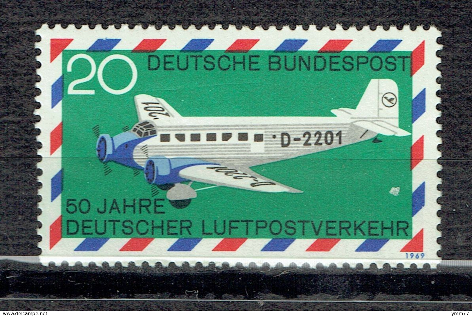 Cinquantenaire De La Poste Aérienne Officielle : Junker 52 - Stamps