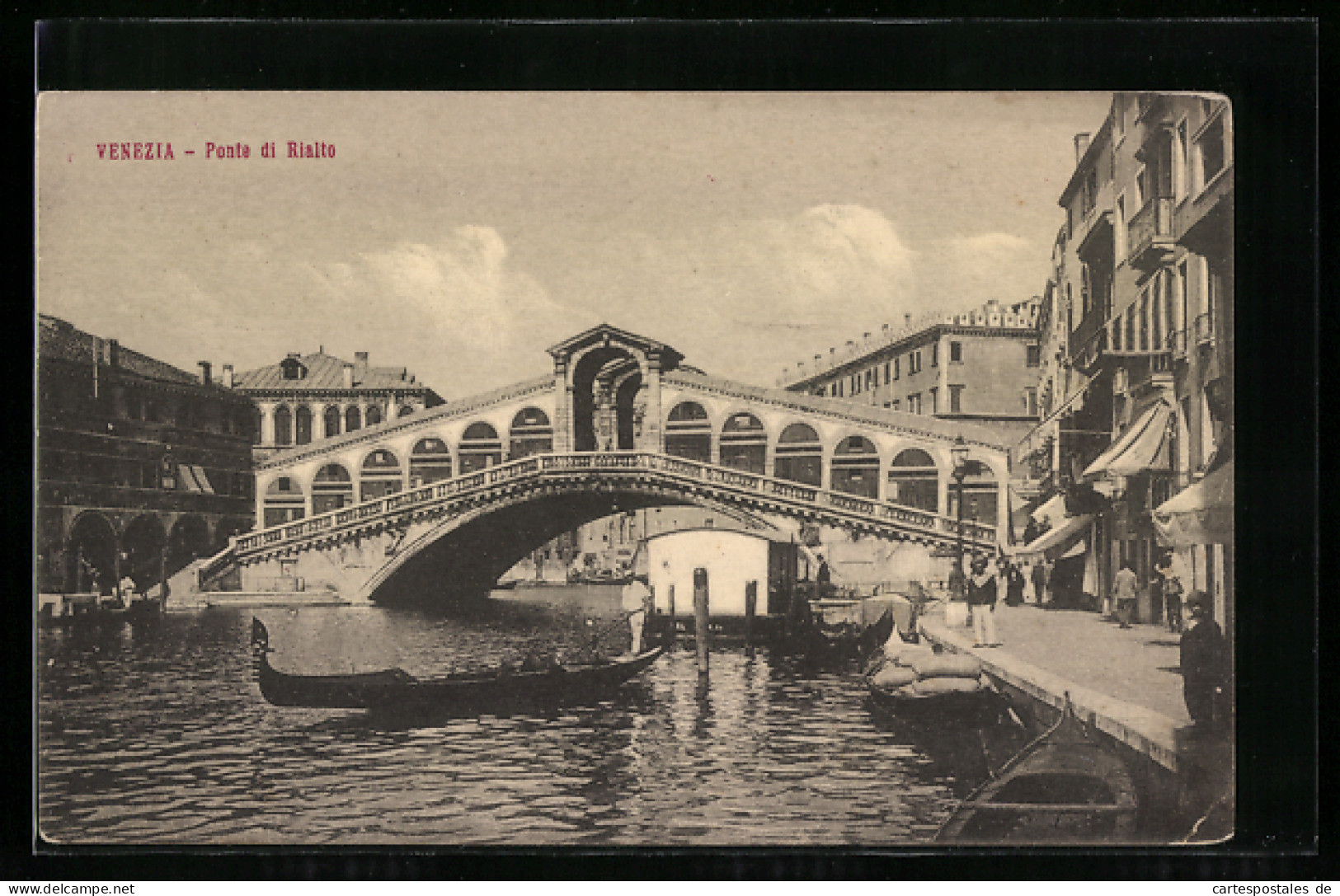 AK Venezia, Ponte Di Rialto  - Autres & Non Classés