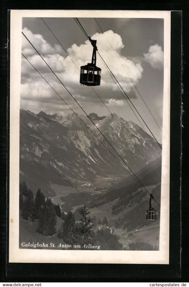 AK St. Anton Am Arlberg, Galzigbahn Mit Bergpanorama  - Funicular Railway