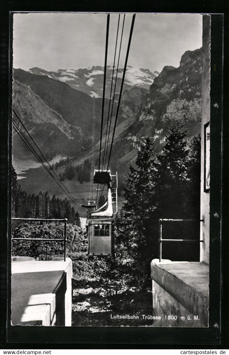 AK Trübsee, Luftseilbahn Mit Bergpanorama  - Funiculaires