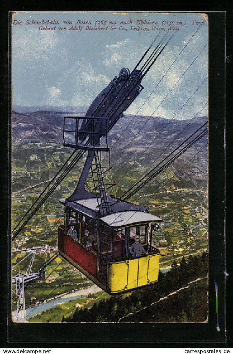 AK Bozen /Tirol, Schneebahn Nach Kohlern  - Funicular Railway