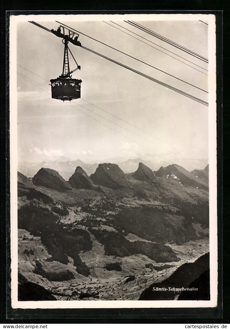 AK Säntis-Schwebebahn Auf Halber Strecke  - Funiculaires