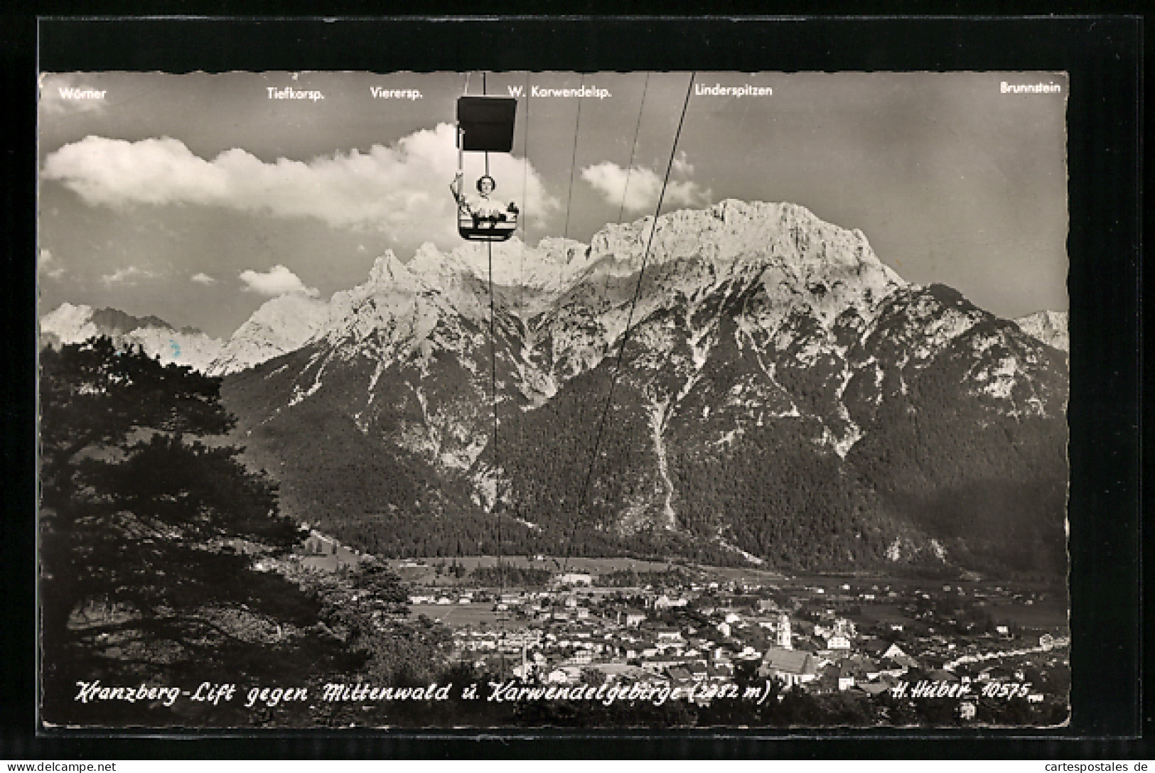 AK Mittenwald, Kranzberg-Lift Und Karwendelgebirge  - Funicular Railway