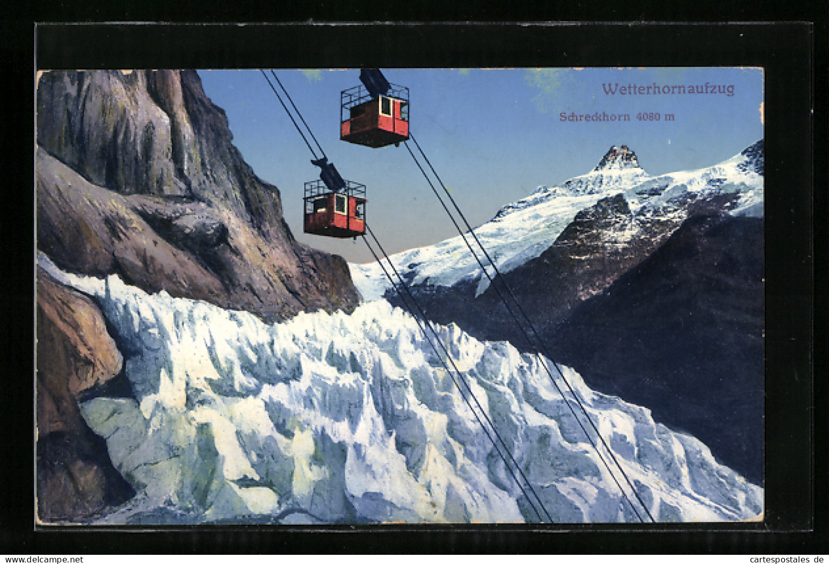 AK Wetterhornaufzug Mit Schreckhorn  - Funicular Railway