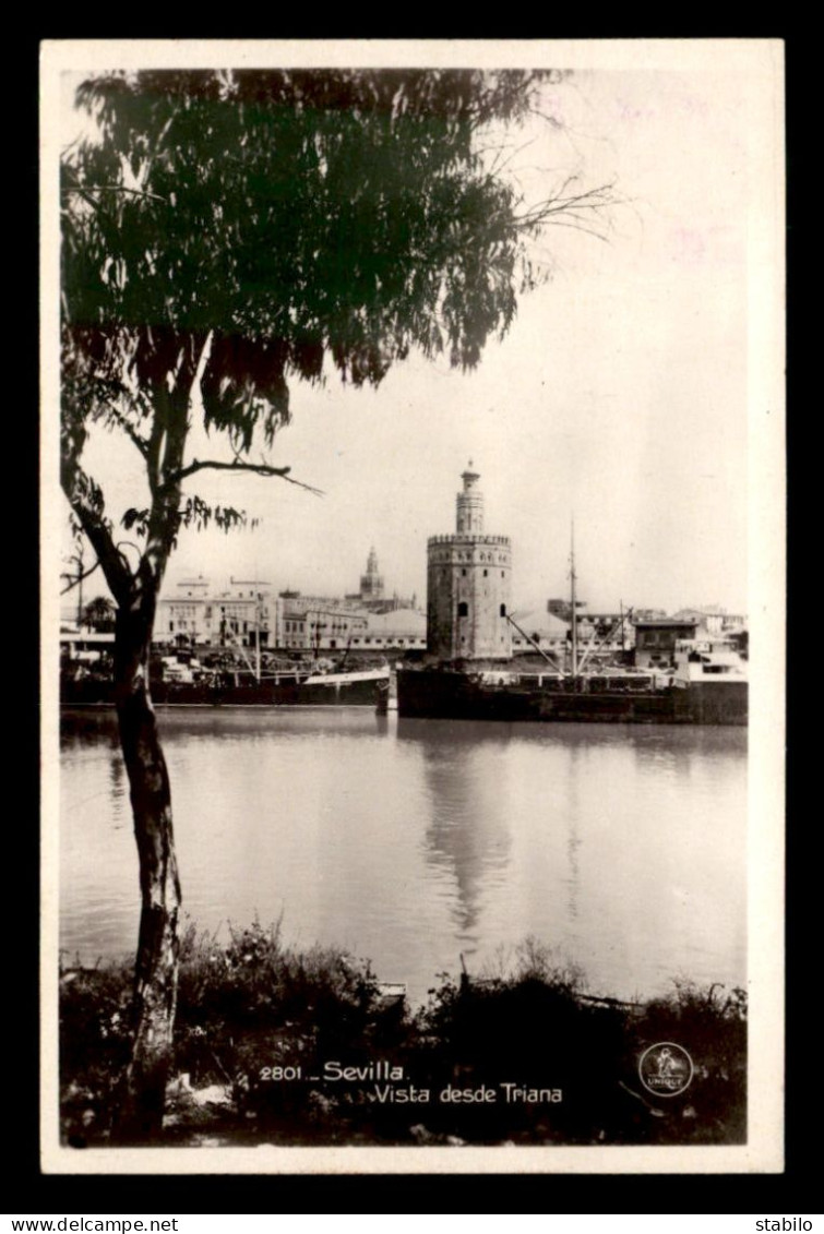 ESPAGNE - SEVILLA - VISTA DESDE TRIANA - CARGO VILLA...RIQUE - Sevilla (Siviglia)