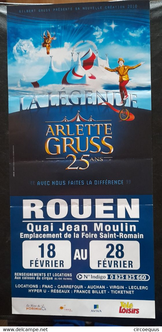 Affiche Circus Circo Zirkus Cirque Arlette Gruss - Advertising