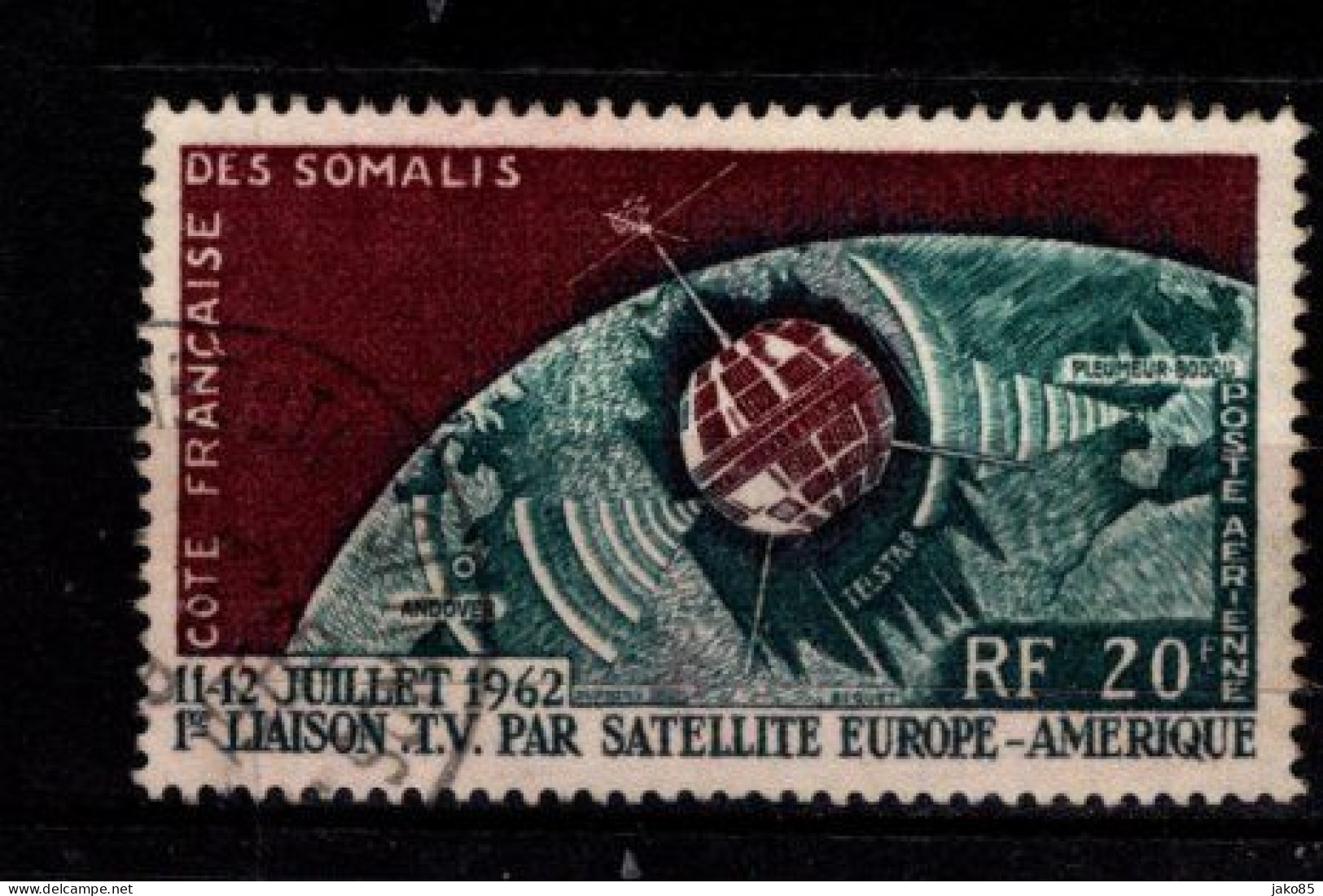 - COTE DES SOMALIES - 1963 - YT N° PA 33 - Oblitéré - Télécoms Spatiale - Usati