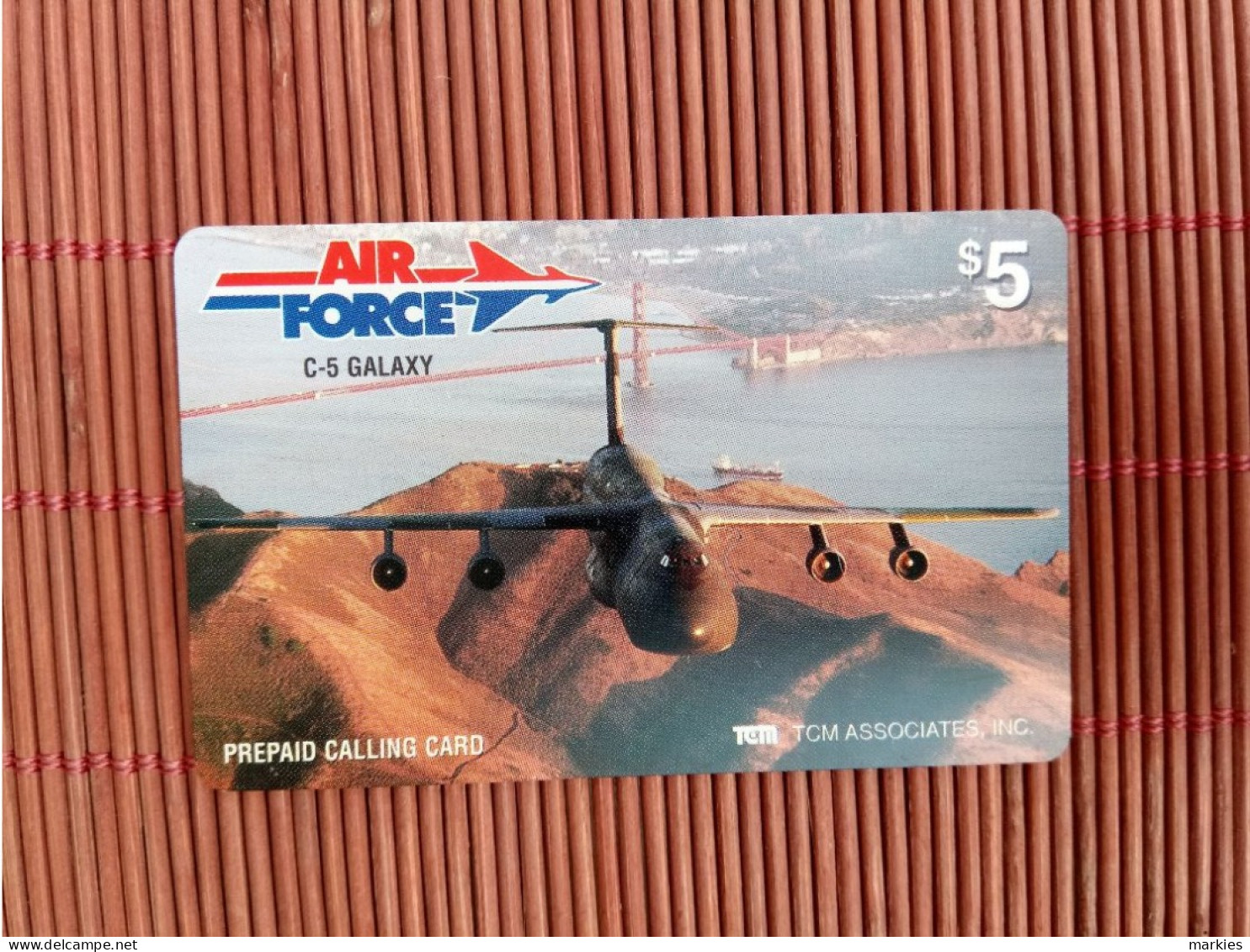 Airforce Prepaid Card New Only 2000 Ex Made Numbered On Backside Rare - Avions