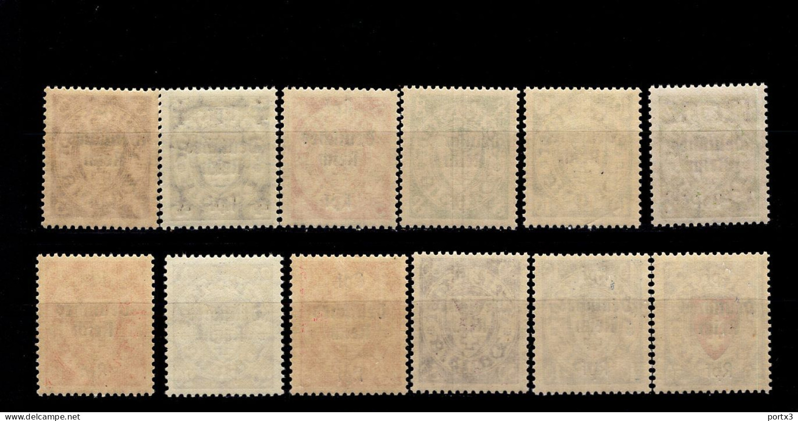 Deutsches Reich 716 -727 Danzig Mit Aufdruck MNH Postfrisch Neuf ** - Unused Stamps