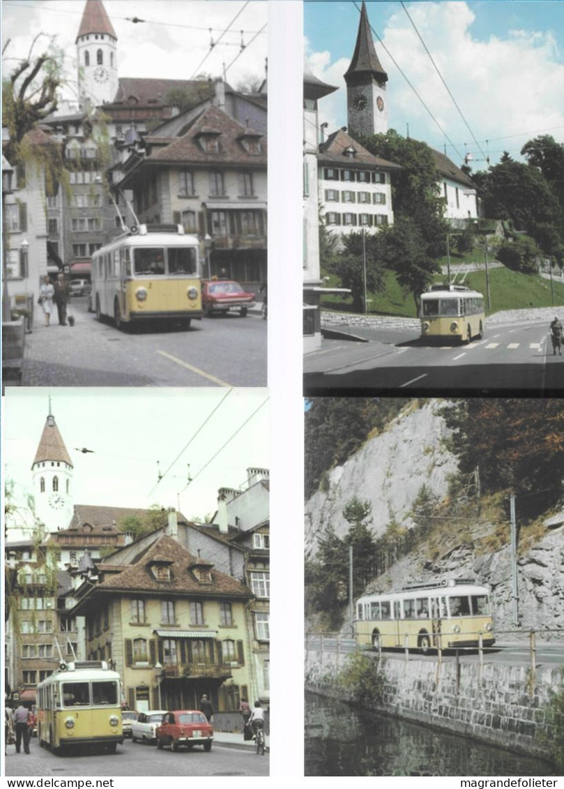 CPA PHOTO ORIGINALE  SUISSE 4 X POSTALAUTO AUTO PÖSTALE CAR POSTAL - Collections & Lots