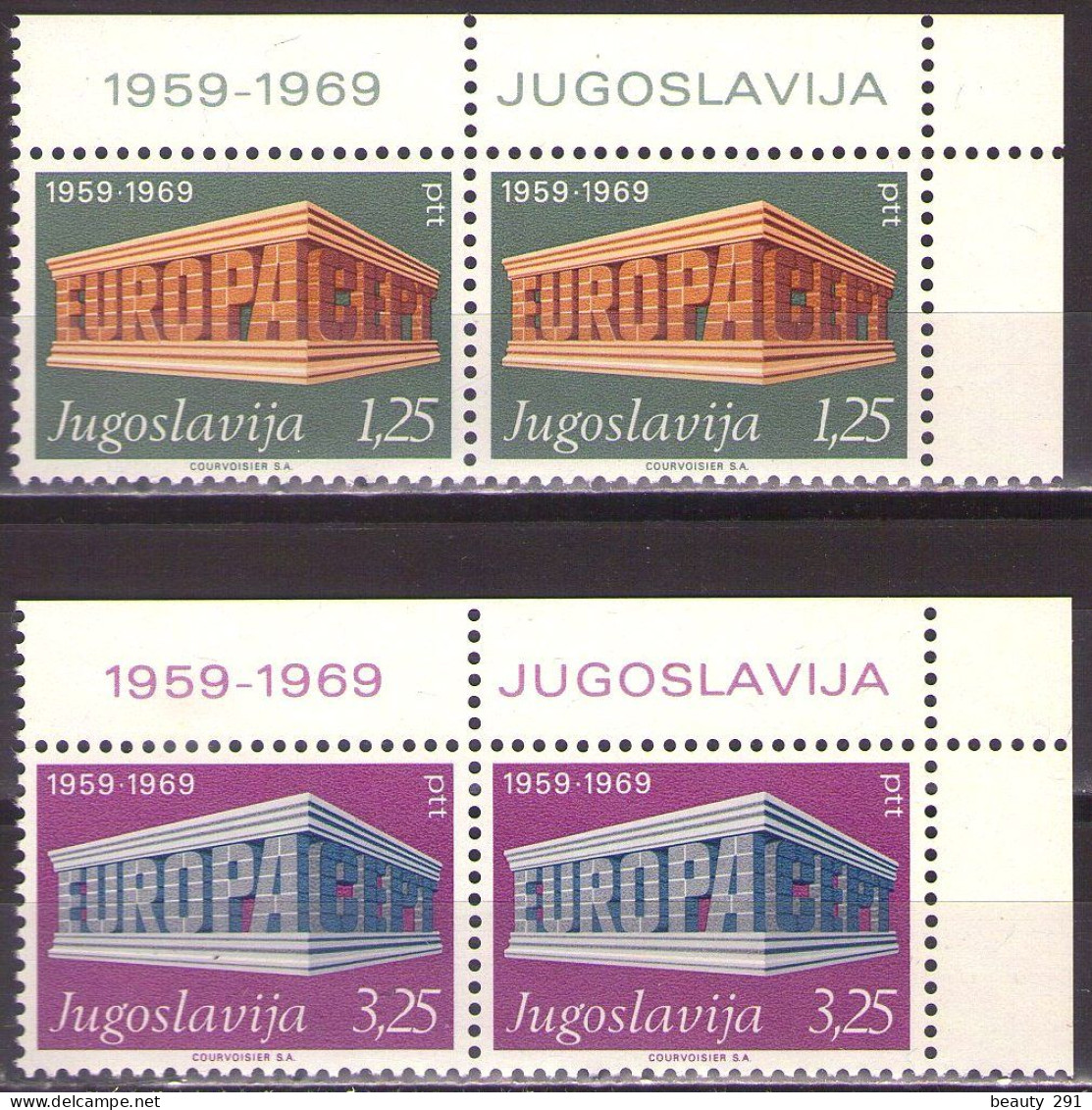 Yugoslavia 1969 - Europa CEPT - Mi 1361-1362 - MNH**VF - Neufs