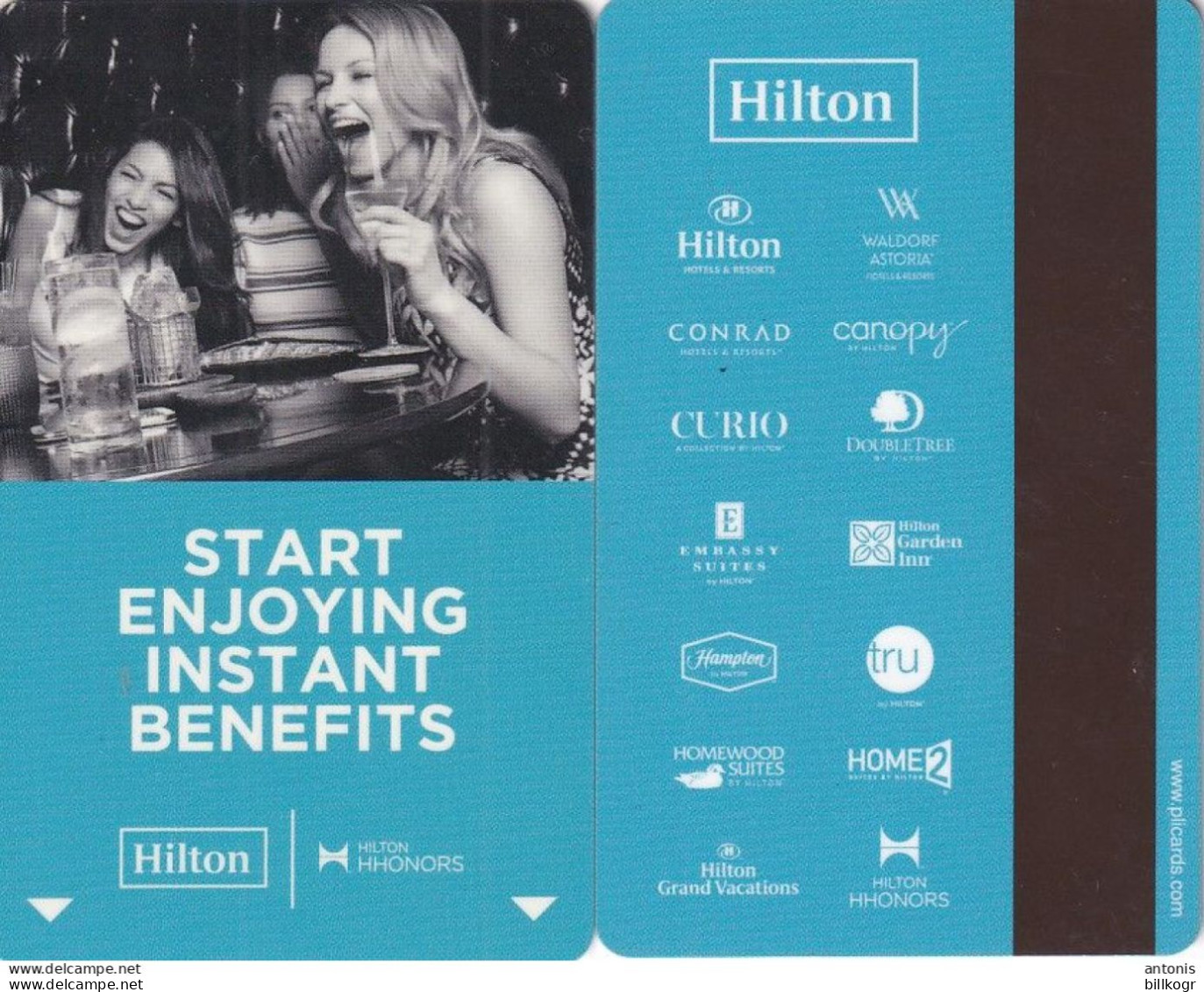 USA - Hilton, Hotel Keycard, Used - Chiavi Elettroniche Di Alberghi