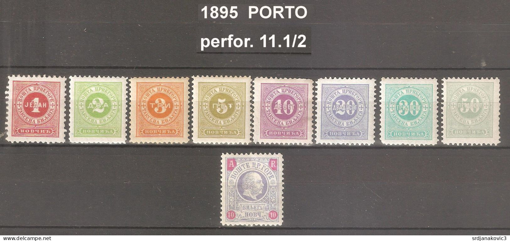 Montenegro, Complete Edition Porto 1895.in All Gears, Rare Offer. - Montenegro