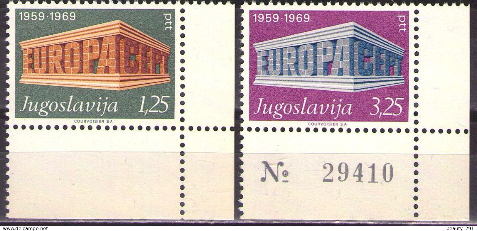 Yugoslavia 1969 - Europa CEPT - Mi 1361-1362 - MNH**VF - Neufs