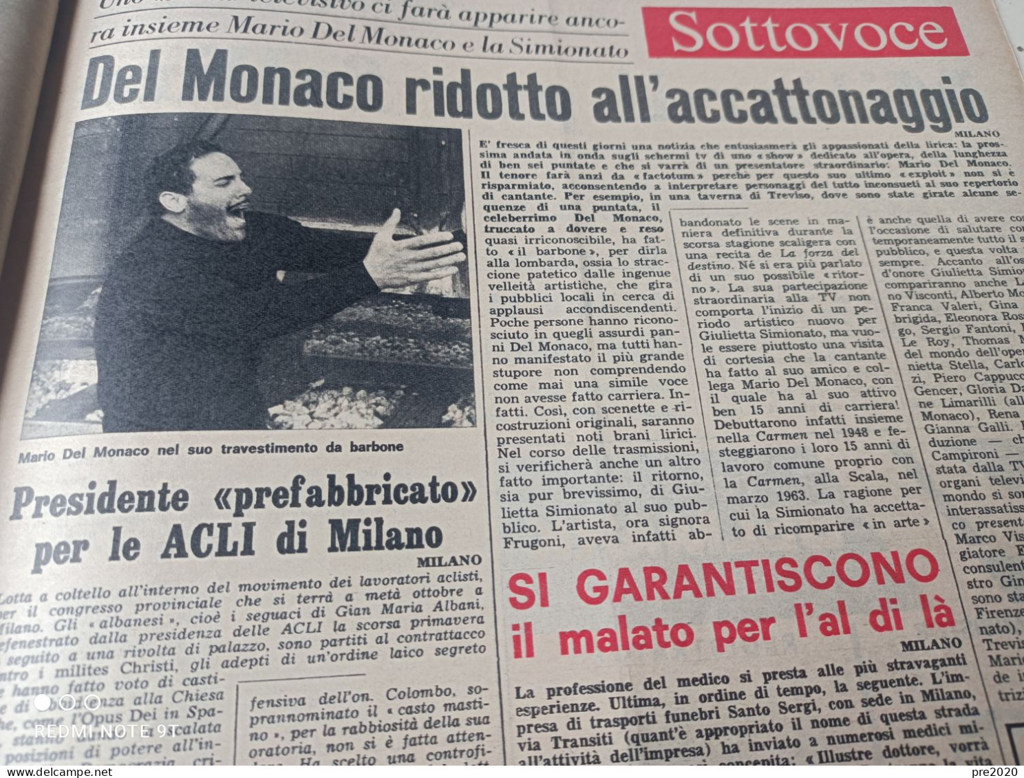 ABC 1966 I CAMALEONTI GRUPPO MUSICALE MARIO DEL MONACO - Autres & Non Classés