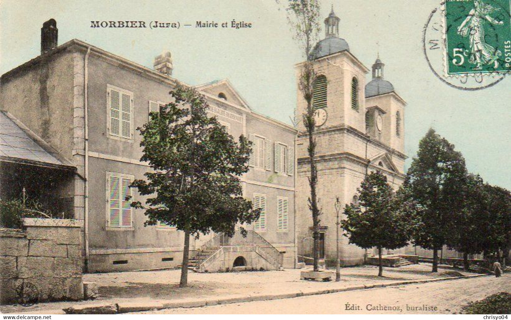 4V5Hs   39 Morbier Mairie Et église (pas Courante) - Andere & Zonder Classificatie