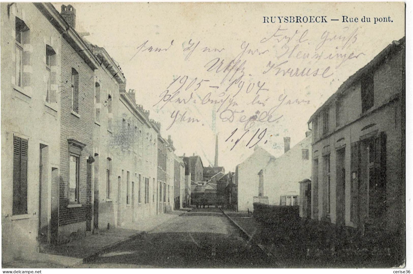 Ruysbroeck Rue Du Pont  Circulée En 1917 - Sint-Pieters-Leeuw