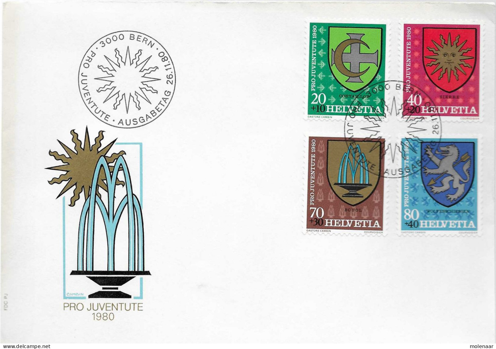 Postzegels > Europa > Zwitserland >1970-1979> Brief Met No. 1181-1184 (17665) - FDC