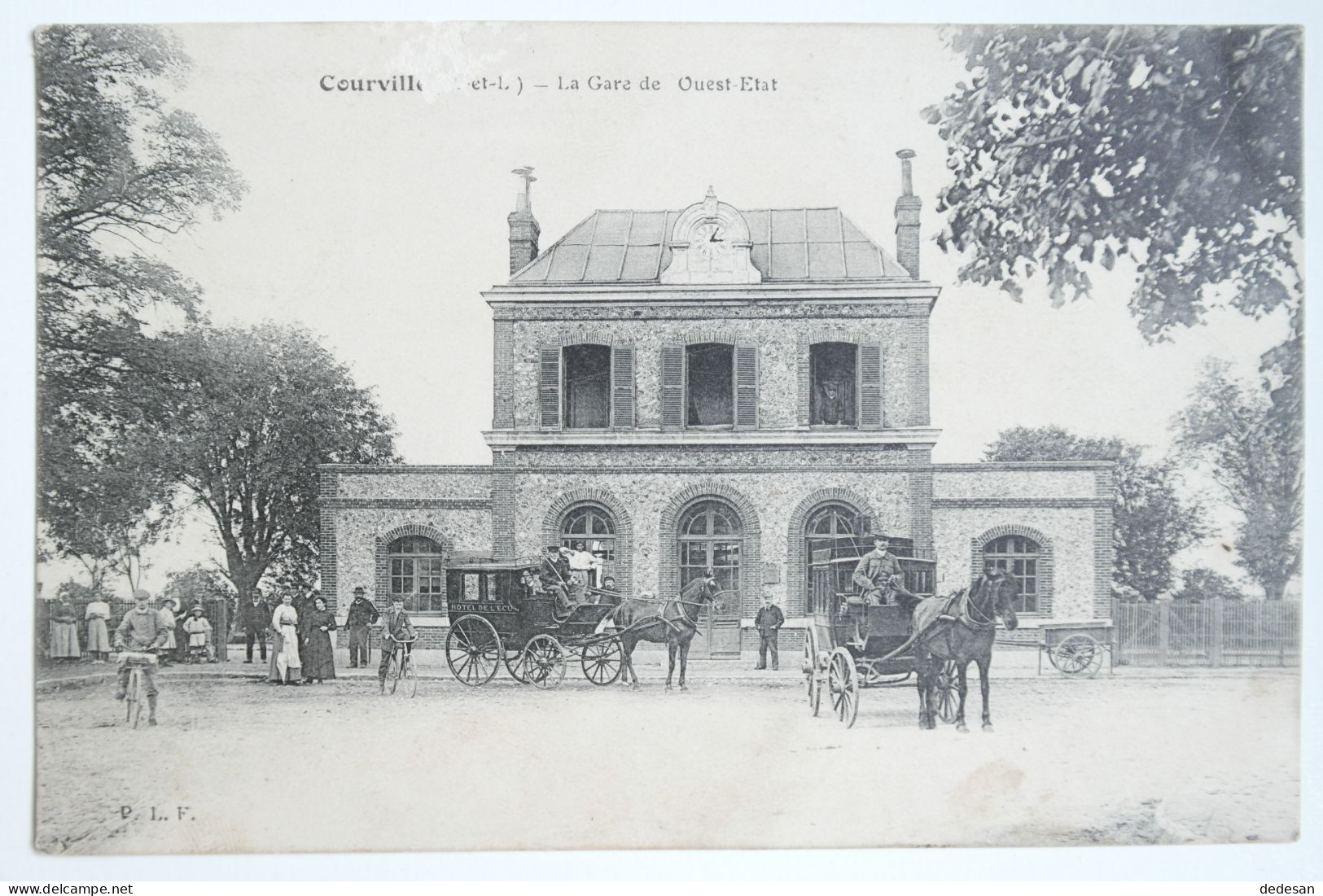 Cpa 1914 Courville La Gare De Ouest état - BL84 - Courville