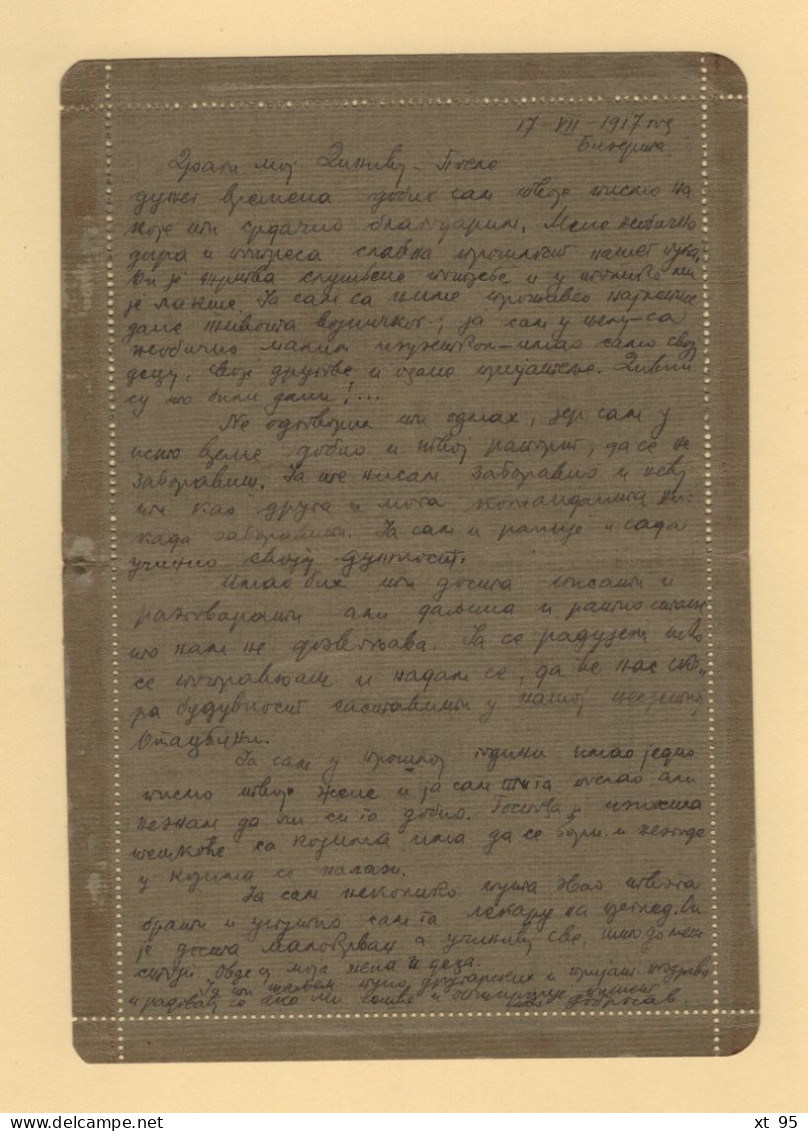 Bizerte - Tunisie - 1917 - Destination France - Censure Militaire - Lettres & Documents